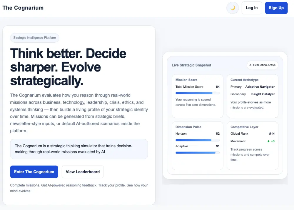 The Cognarium website preview